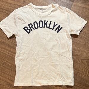 Crewcuts Brooklyn T-shirt navy White Print XL 12 14 Boys kids